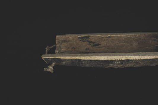 Distressed Wooden Jute Tray - LYKTA
